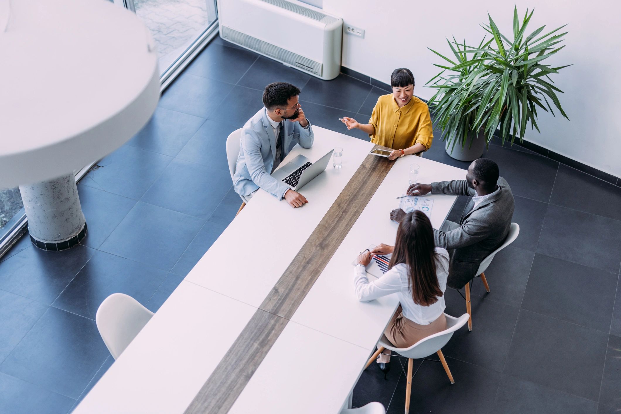 Business team meeting in board room